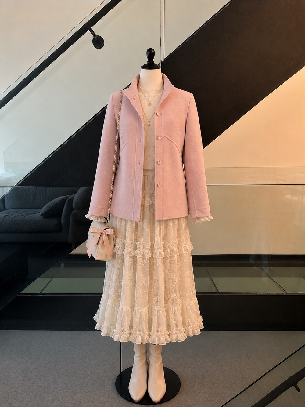 Linda Allard/Ellen Tracy Dusty Rose Wool Jacket Blazer
